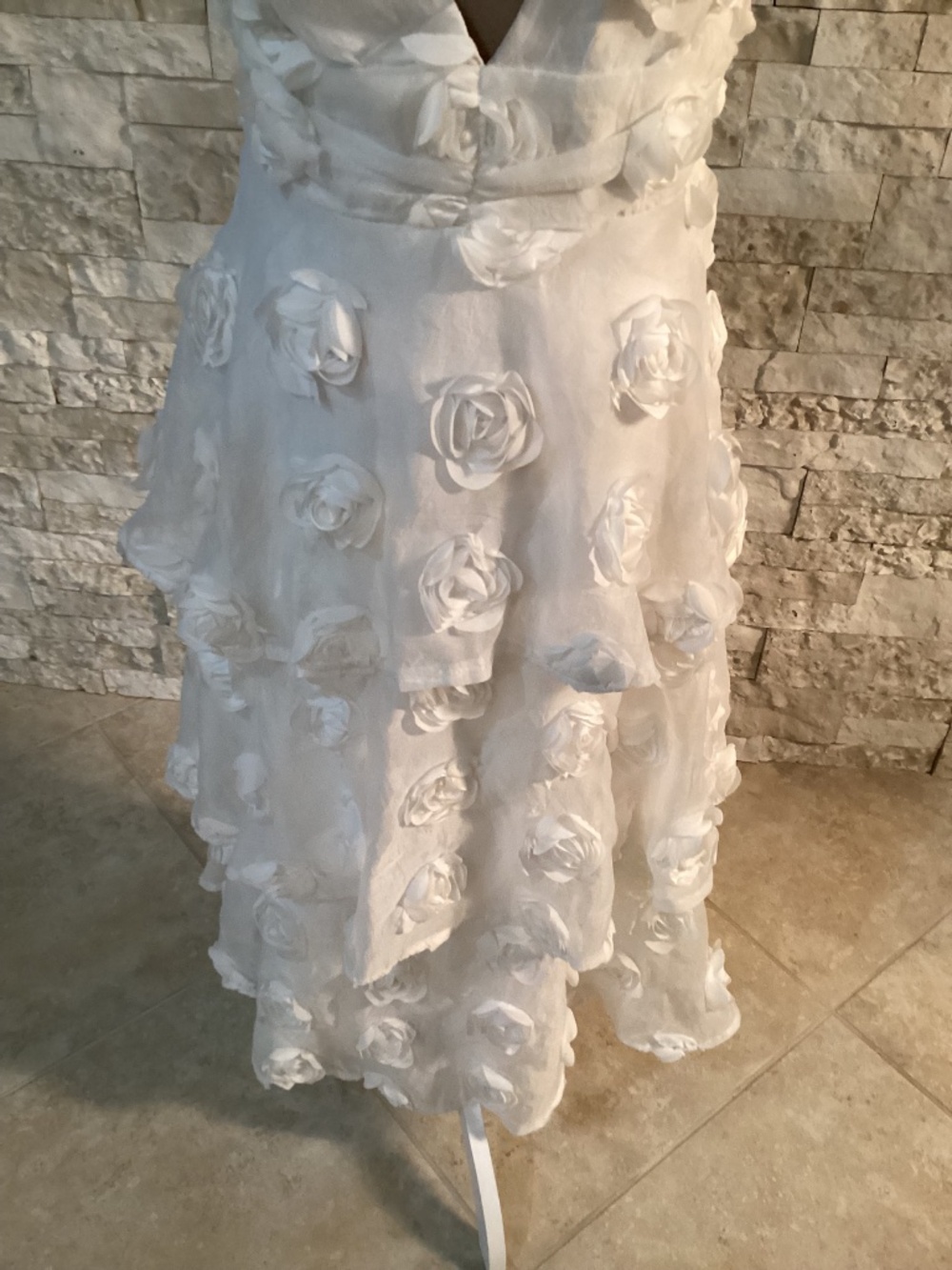 Lulus Exceptional Entrance White Sleeveless Tiered Rosette Midi Dress - Picture 9 of 16